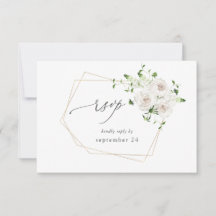 RSVP Floral Blanca con comida