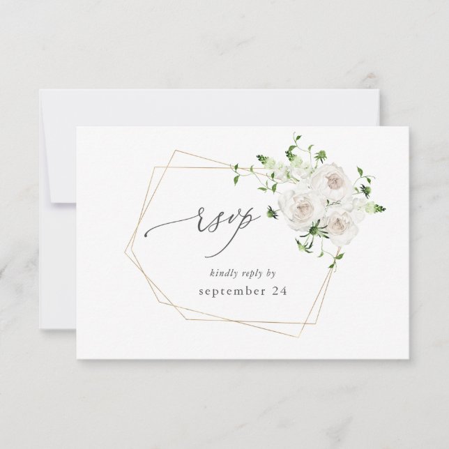 RSVP Floral Blanca con comida (Anverso)