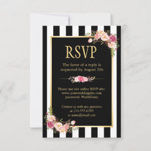 RSVP Floral Gold Black and White Strike en línea