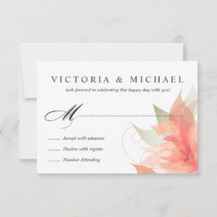 RSVP Floral Naranja Peachy de Doble Cara