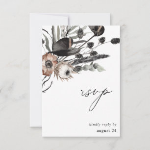 RSVP Floral Negro y Natural con comida