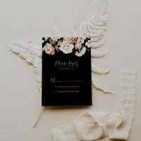 RSVP floral real formal negra
