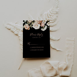 RSVP floral real formal negra