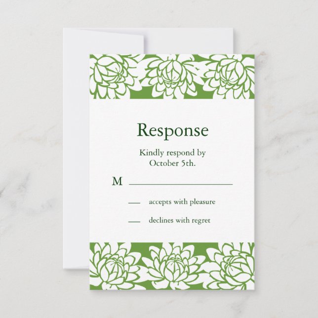 RSVP floral y moderna (Anverso)