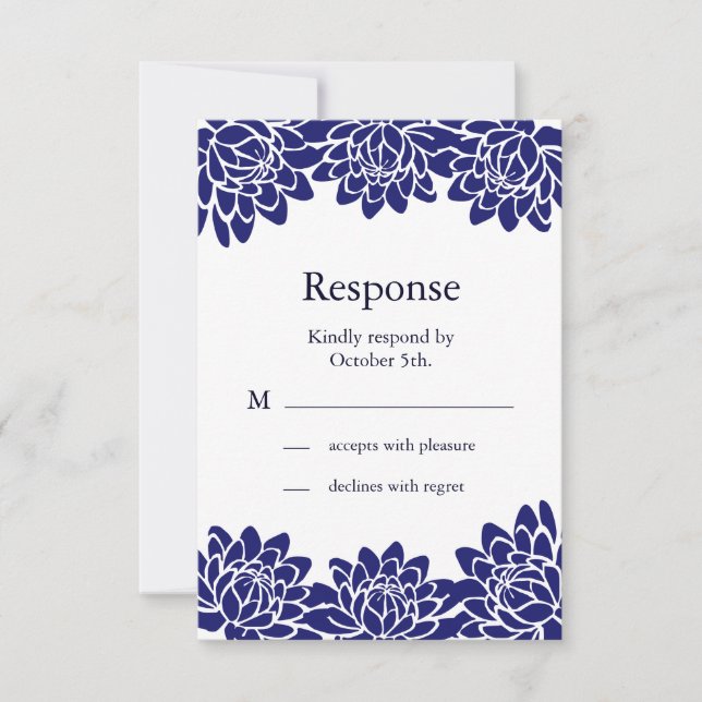 RSVP floral y moderna (Anverso)