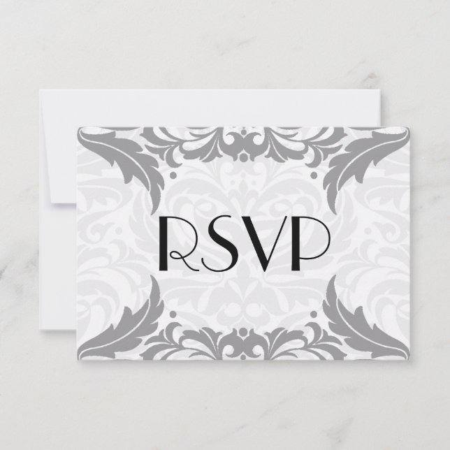 Rsvp florece el gris barroco de Victoria (Anverso)