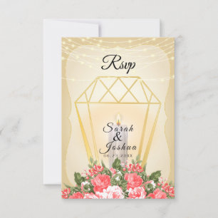RSVP - Flores de linterna y coral de oro