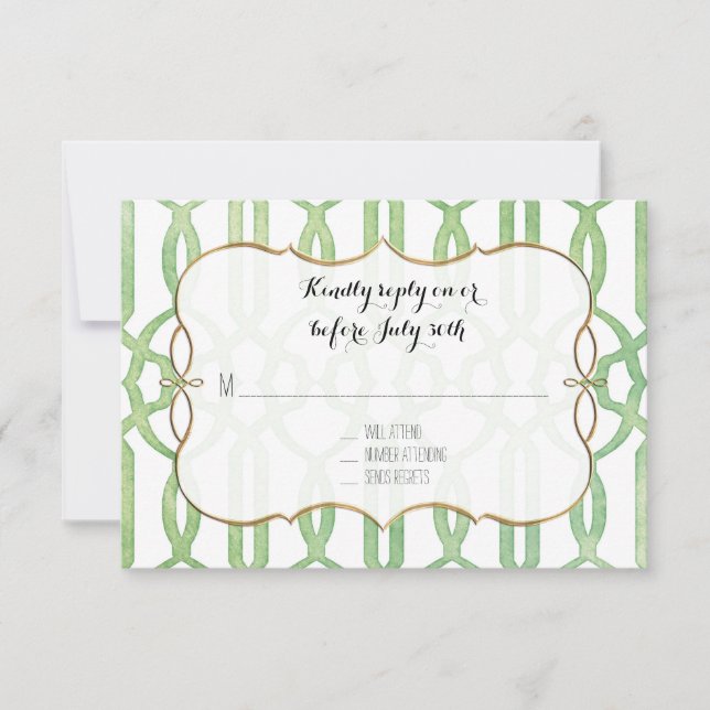 RSVP Garden Trellis Pattern Green Moderno Simple (Anverso)