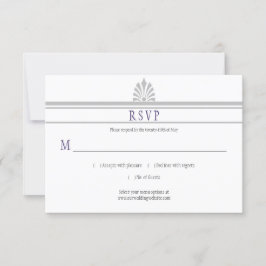 RSVP gris y púrpura con palo de palo Art Deco |