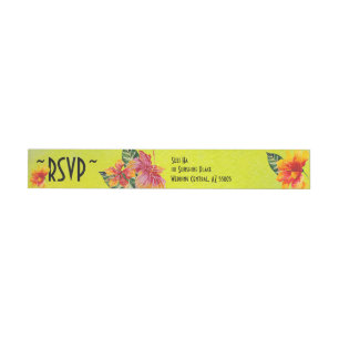 RSVP Hawai Hibiscus amarillo acuarela