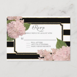 RSVP Hydrangea Moderno elegante franja blanca negr
