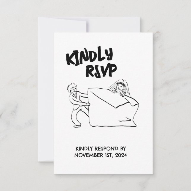 RSVP Ilustracion de pareja de cortar (Anverso)