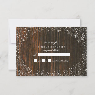 RSVP inspirada en la madera de cordero para el beb