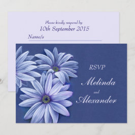 RSVP invitación de boda con osteospermum margarita