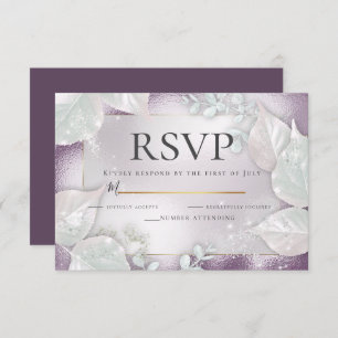 RSVP Invitación de Pearl Shimmer de la planta de