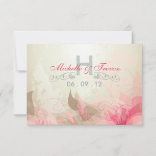 RSVP - invitaciones abstractas florales modernas