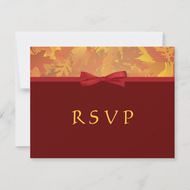 RSVP - Invitaciones de bodas de otoño (Anverso)