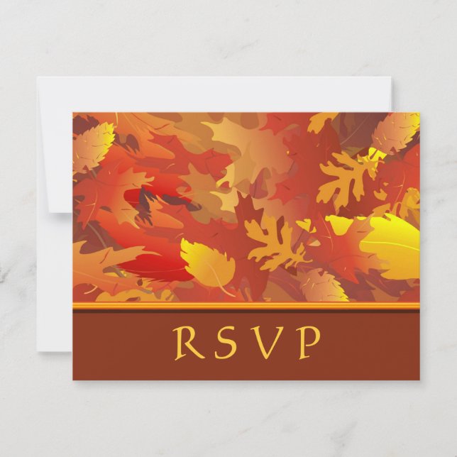 RSVP - Invitaciones de bodas de otoño (Anverso)