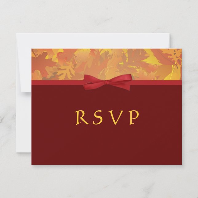 RSVP - Invitaciones de bodas de otoño (Anverso)