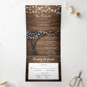 RSVP Invitaciones tridimensionales a casamiento rú