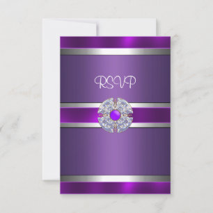 RSVP Joyas Morado Borde Plateado Cumpleaños 3
