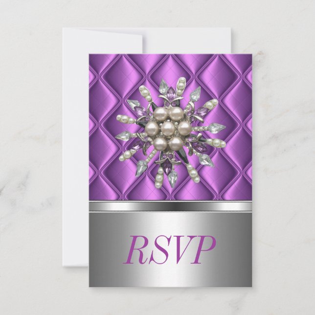RSVP Joyero de Cristal Morado Mauve Plata (Anverso)