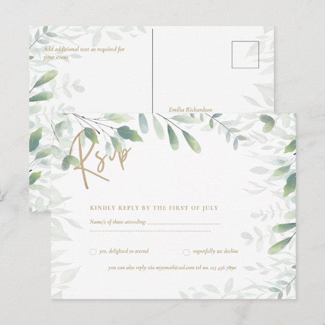 RSVP - La vegetación deja la postal de oro (Anverso / Reverso)
