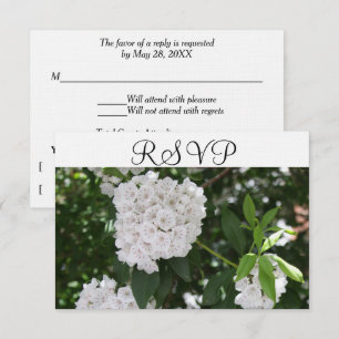 RSVP Laurel de la montaña Boda blanca