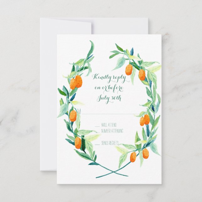 RSVP Laurel Wreath Kumquat Branch Moderno Simple (Anverso)