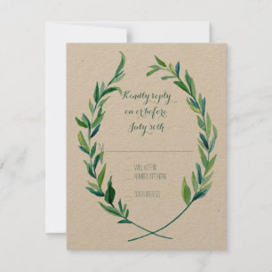 RSVP Laurel Wreath Olive Leaf Branch Moderno Simpl