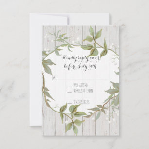 RSVP Laurel Wreath Rustic Country Foliage Wooh