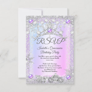RSVP Lavender morado Quinceanera Winter Carrito