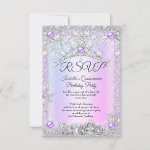 RSVP Lila Quinceañera Invierno Carruaje