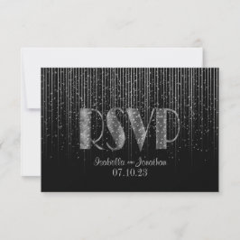 RSVP  Lluvia de Estrellas de Plata y Negro