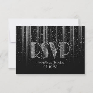 RSVP  Lluvia de Estrellas de Plata y Negro