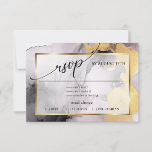RSVP Marble Dusty Rosa Black Gold Resumen