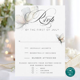 RSVP | Mariposa de tinta abstracta elegante pastel
