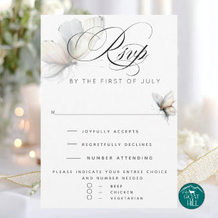 RSVP   Mariposa de tinta abstracta elegante pastel