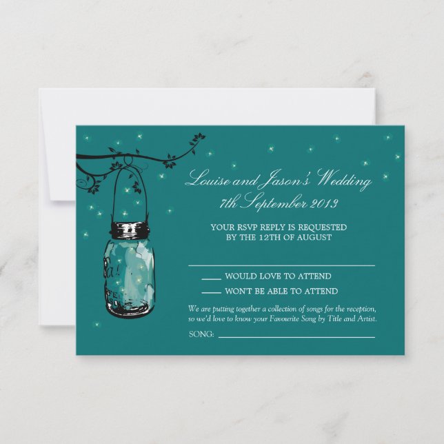 RSVP Mason Jar Boda (Anverso)