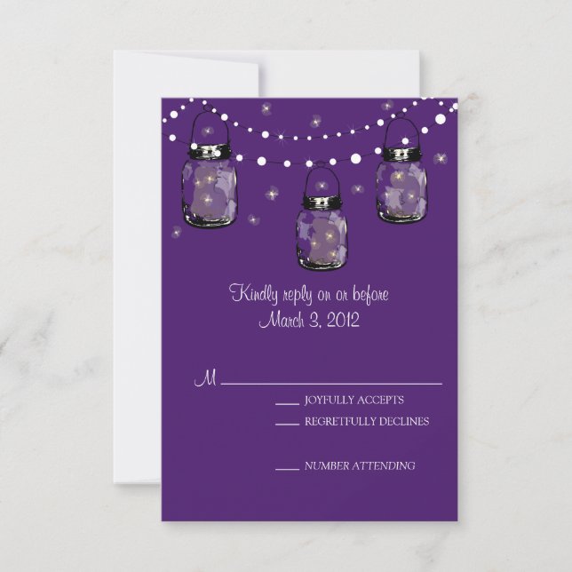 RSVP Mason Jar Boda (Anverso)