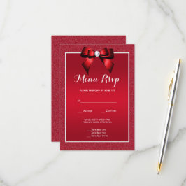 RSVP, menú del Boda Gem Rojo y Estiloso de Ruby
