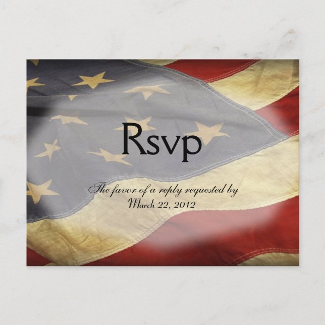 RSVP militar con opciones de menú (Anverso)