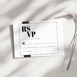 RSVP mínima en blanco y negro