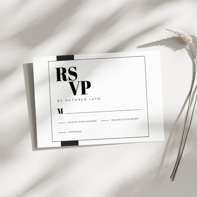 RSVP mínima en blanco y negro (Subido por el creador)