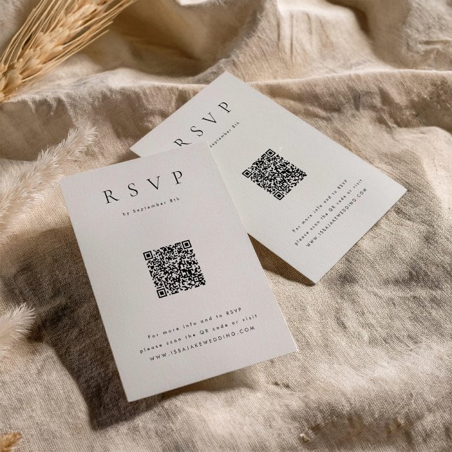 RSVP minimalista con tarjeta de código QR (Subido por el creador)