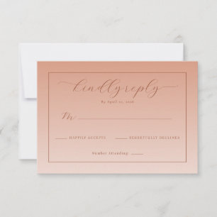 RSVP Minimalista de Melocotón Cálido