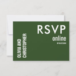 RSVP Minimalista en línea Negrita con código QR