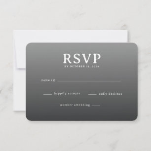 RSVP Minimalista Gris Sofisticado
