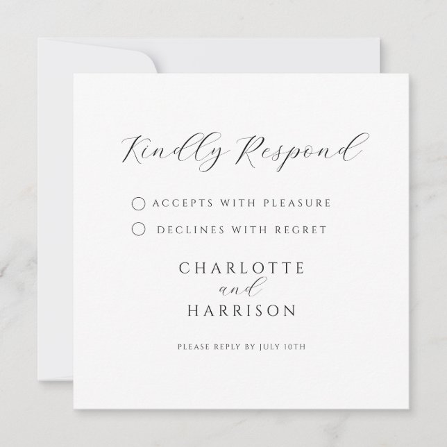 RSVP minimalista moderno (Anverso)