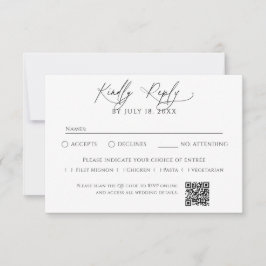 RSVP minimalista tradicional con código QR